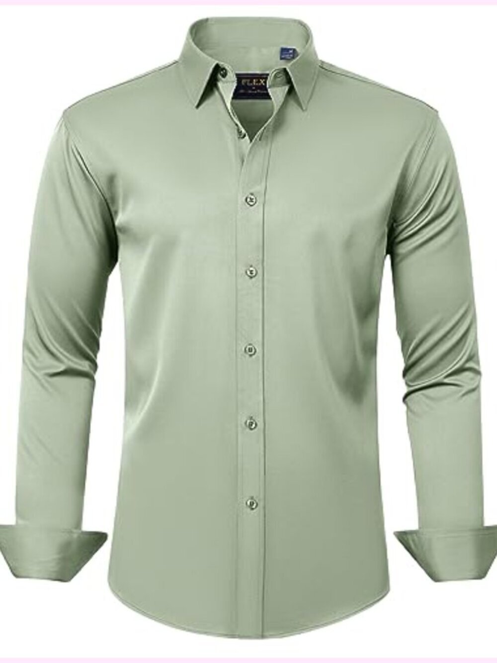 Men's Stretch Wrinkle-Free Long Sleeve Dress Shirt Business Casual Button Down